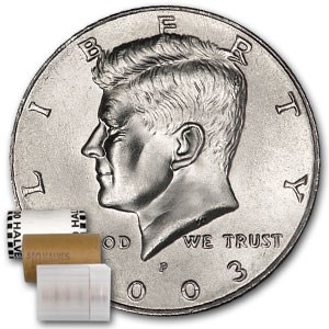 2003-P Kennedy Half Dollar 20-Coin Roll BU 2003-P Kennedy Half Dollar 20-Coin Roll BU